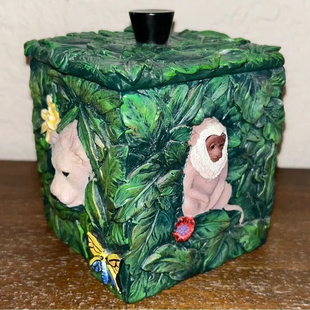 Vintage Kmart Rainforest Cotton Container Jar